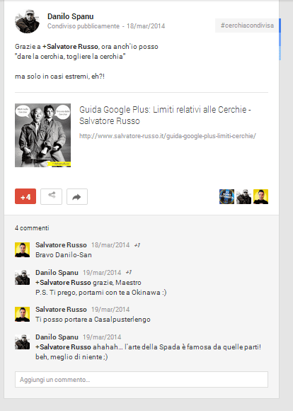 Commenti google Plus
