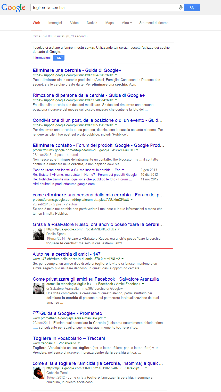 Commenti Google Plus