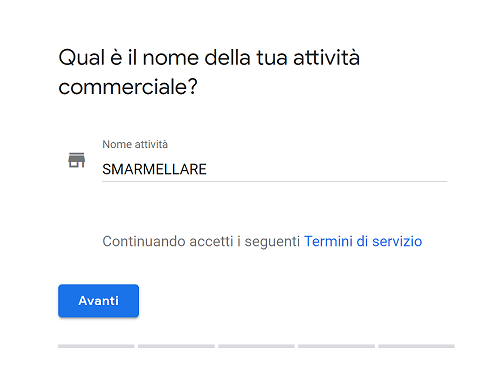 Registrazione Google My Business
