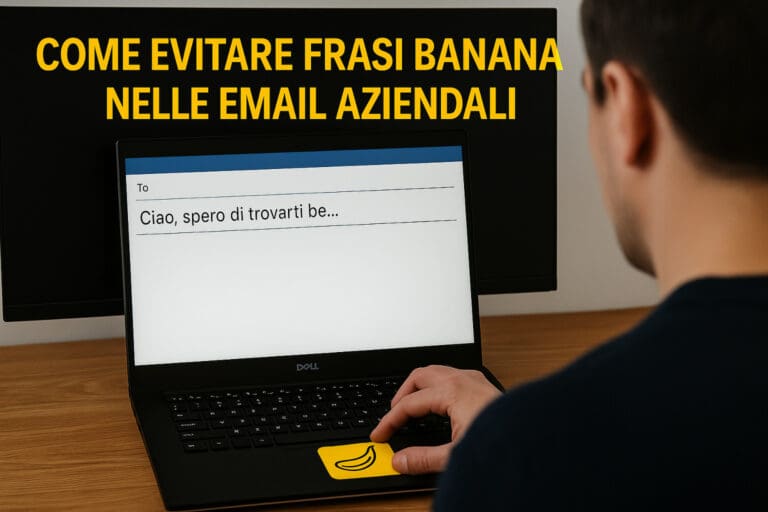 come evitare frasi banana nelle email aziendali